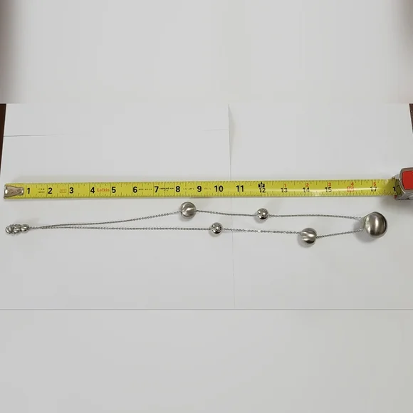 BREIL CHAOS Adjustable Necklace with Polished & Satin Steel Spheres EUC - Picture 5 of 12